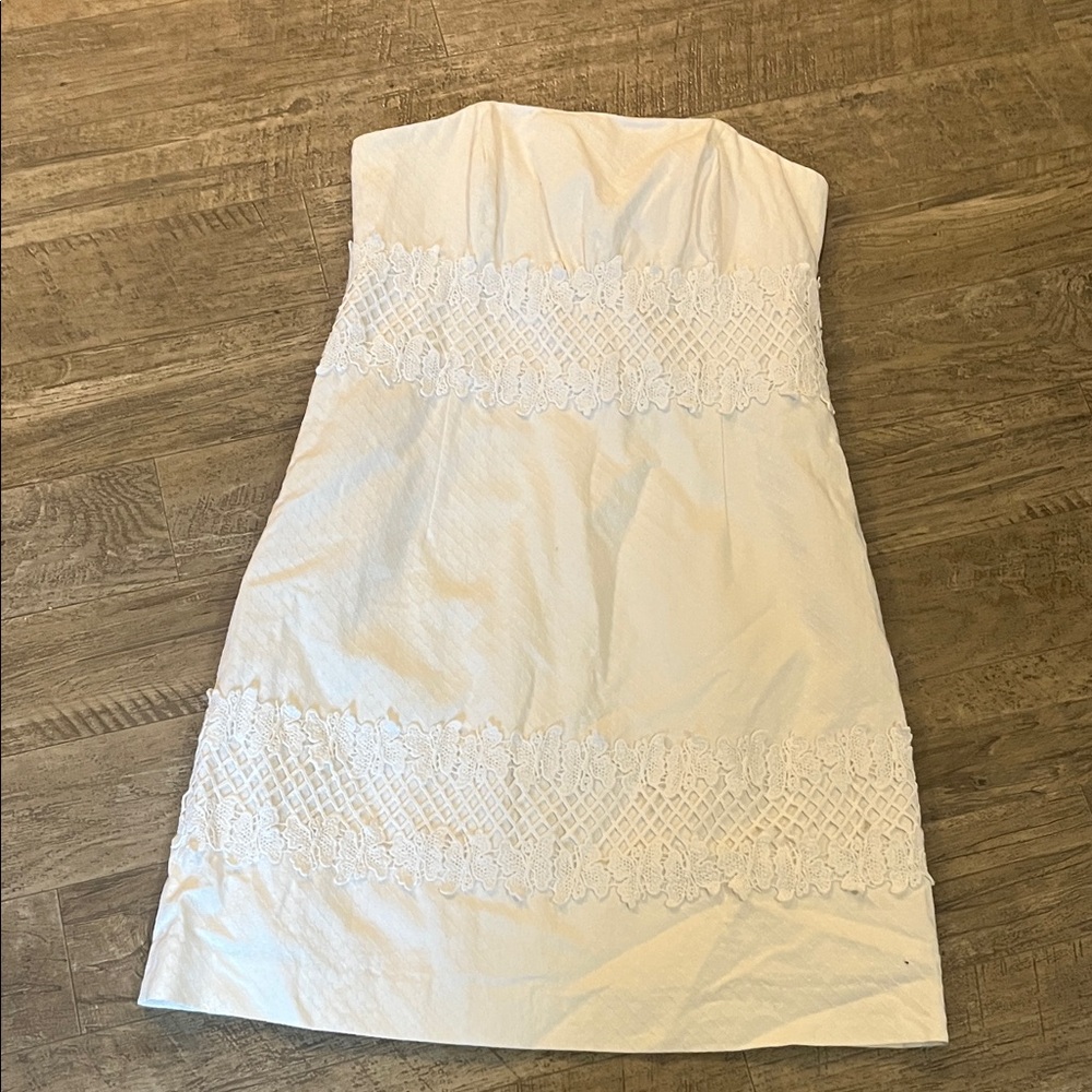 Lilly Pulitzer Strapless White Lace dress